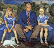 Diego Rivera Portrait of A Family oil on canvas